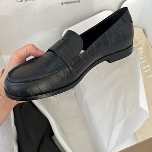 Jenni Kayne Croc Embossed Loafer size 39 NWT